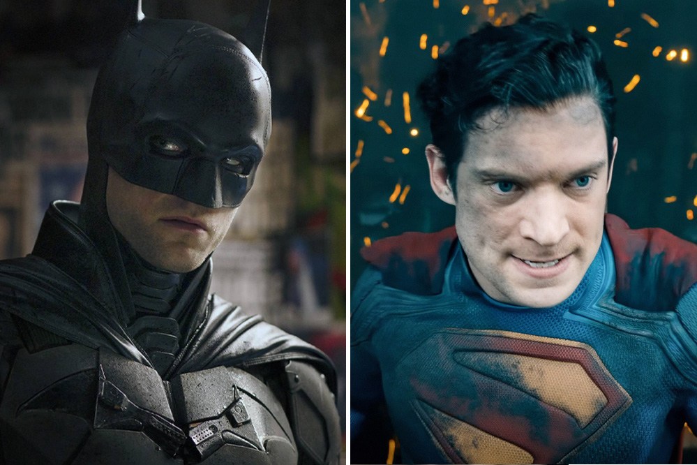 side-by-side of Batman in cowl and Superman in suit — matches the story's age/comparison angle