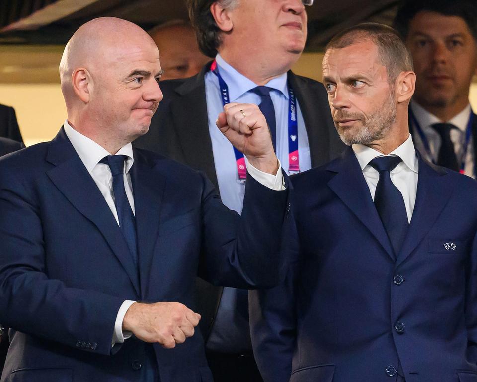 Gianni Infantino and Aleksander Ceferin together