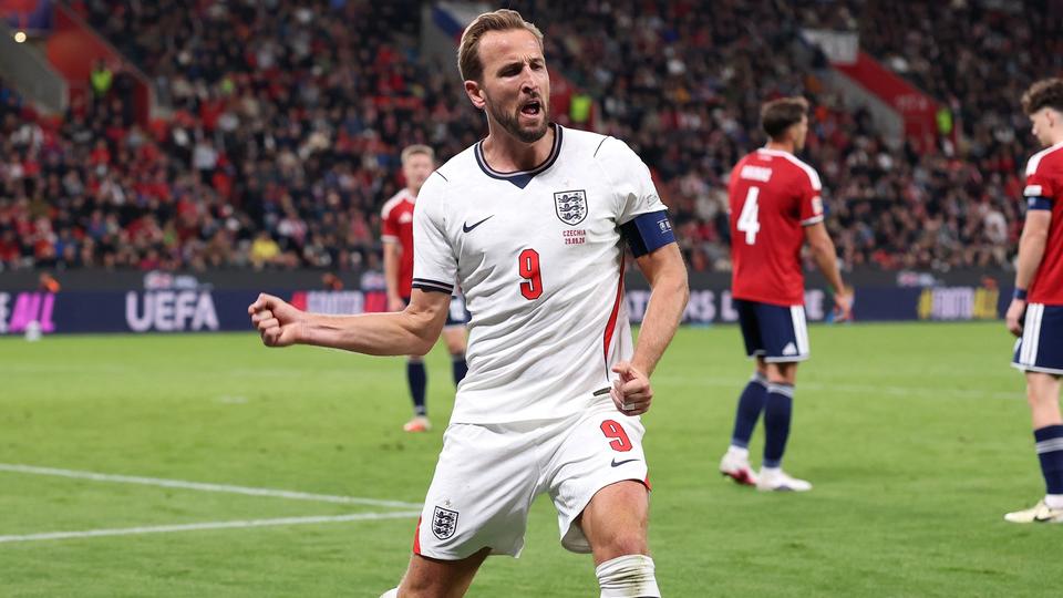 Harry Kane celebrating a goal for England