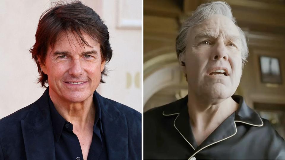 side-by-side of Tom Cruise and his character